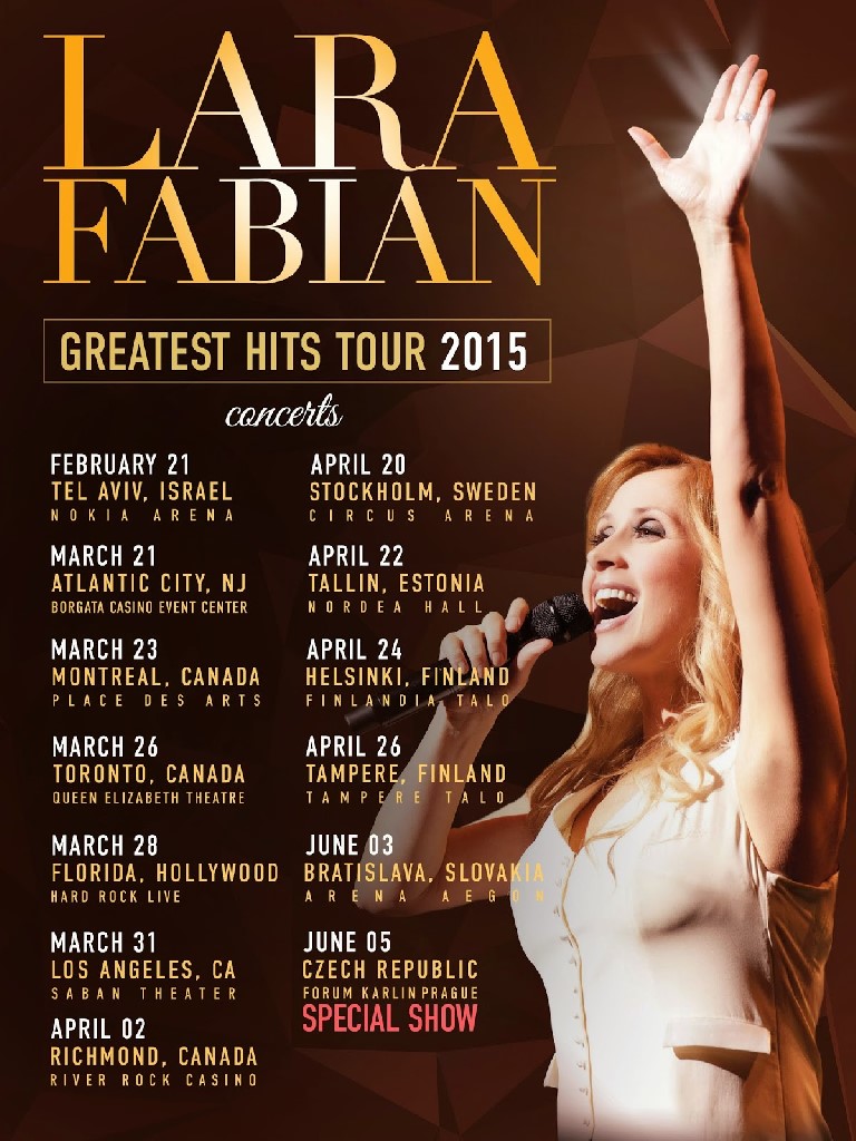 Lara Fabian – Greatest Hits Tour 2015
